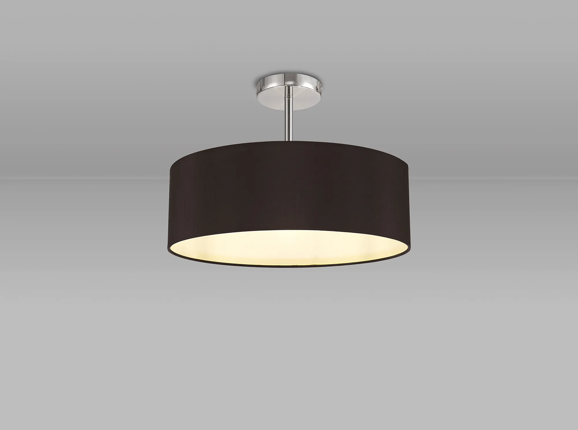 Baymont 45cm, Semi Flush 5 Light Polished Chrome, Black/White DK0737  Deco Baymont CH BL